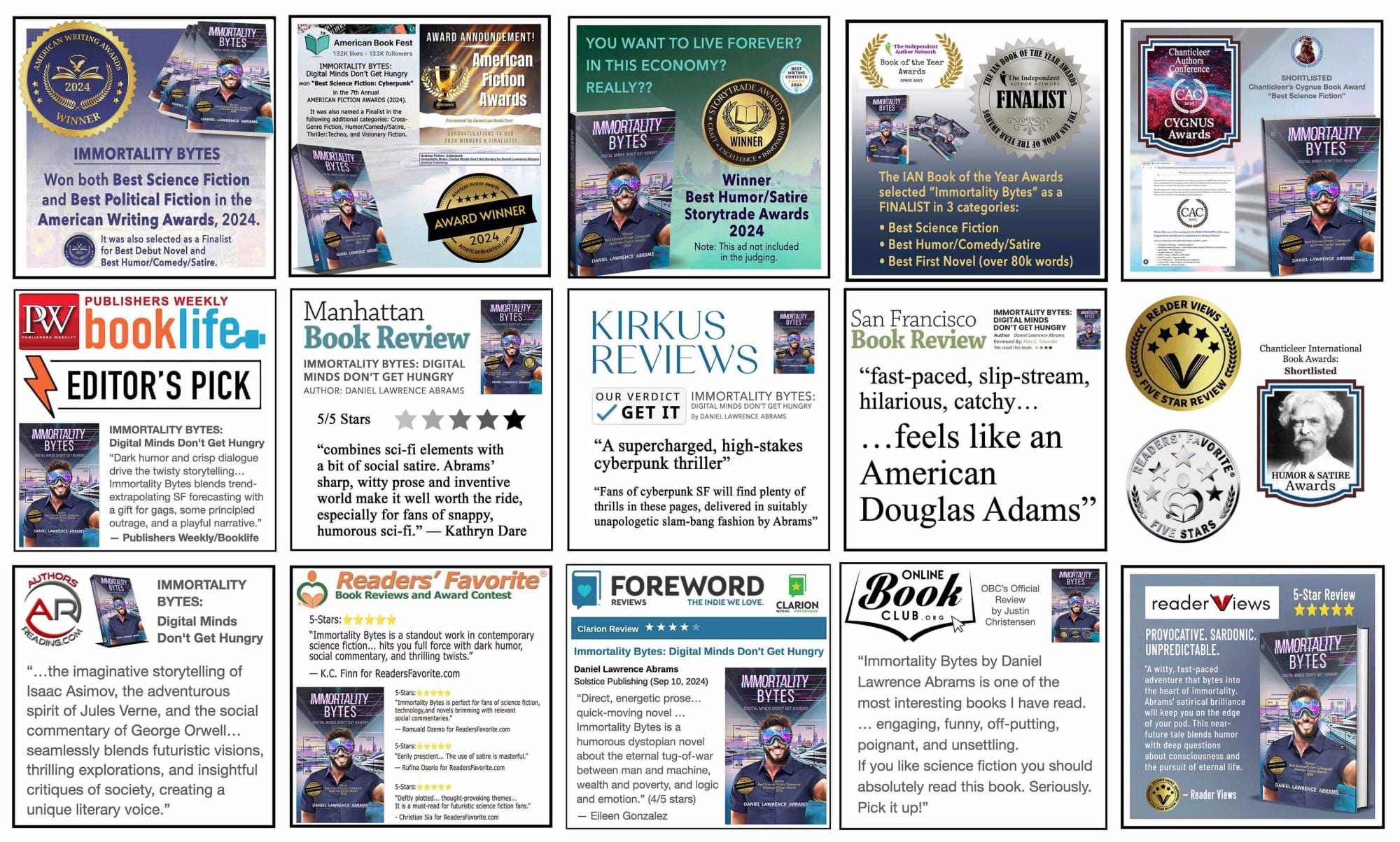 Awards and Reviews ~ Immortality Bytes